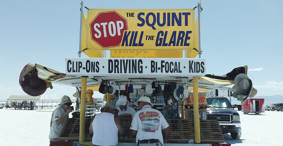 Sunbeat Sunglasses Specifically Filtered for Bonneville Salt Flats Glare